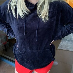 Juicy Couture Velour Navy Hoodie